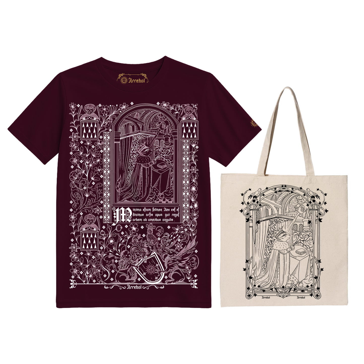 .OFERTA - REY GATO - MEDIEVAL - ANIMALES - POLERA