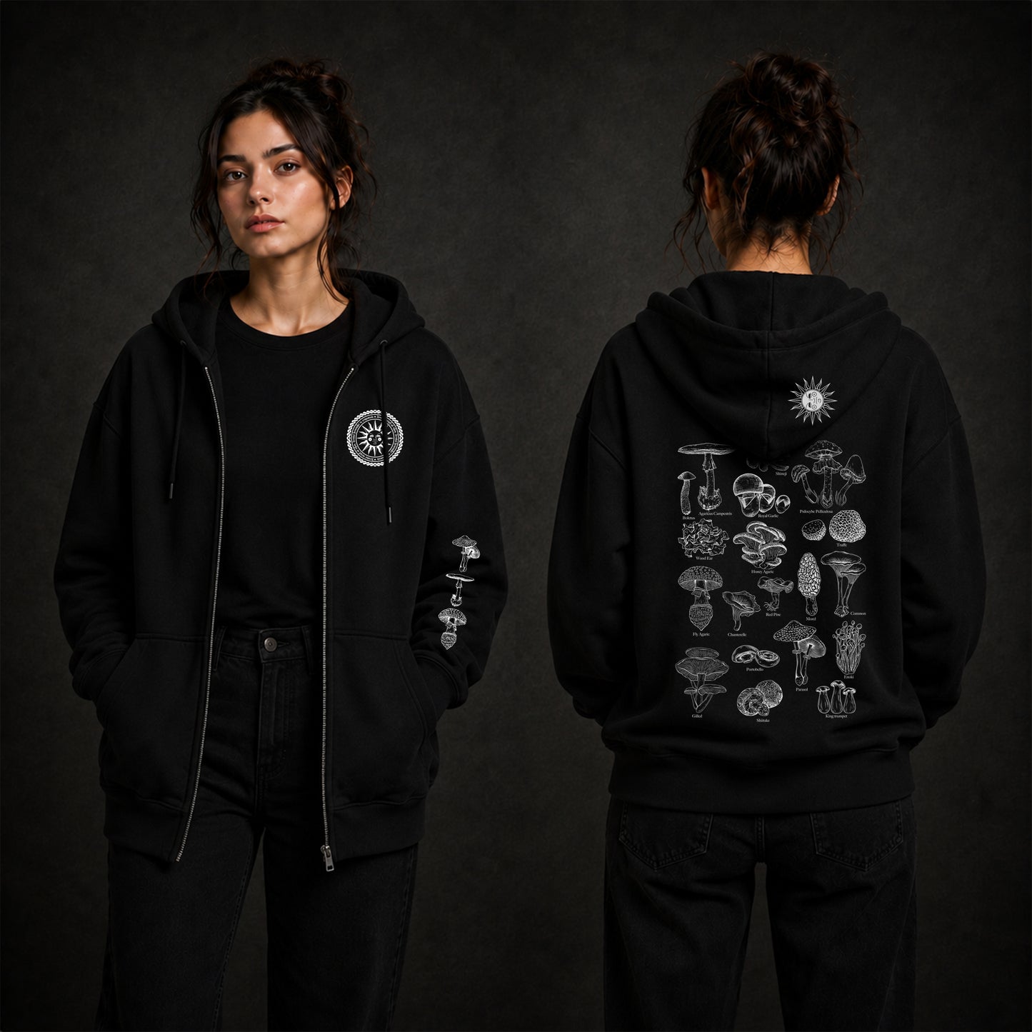 Poleron Cierre Hongos (Unisex)