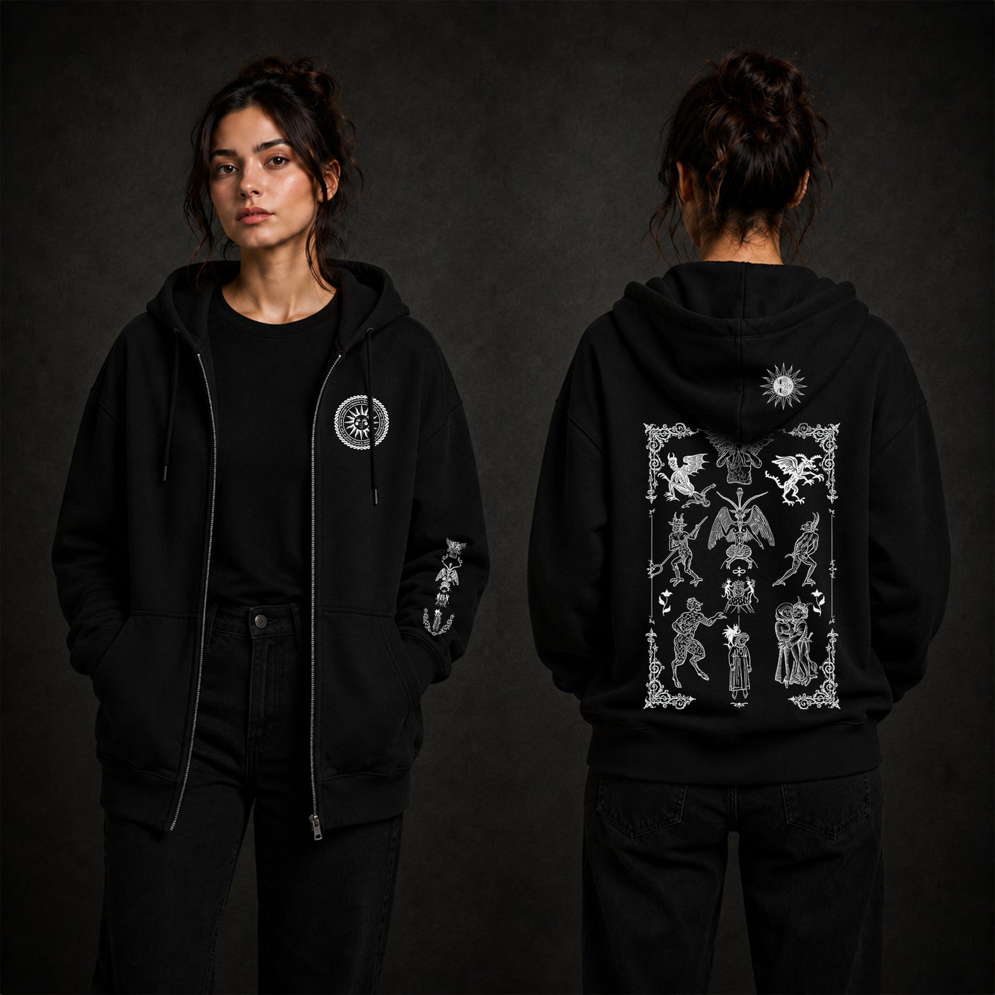 Poleron Cierre Demonios Clasicos (Unisex)