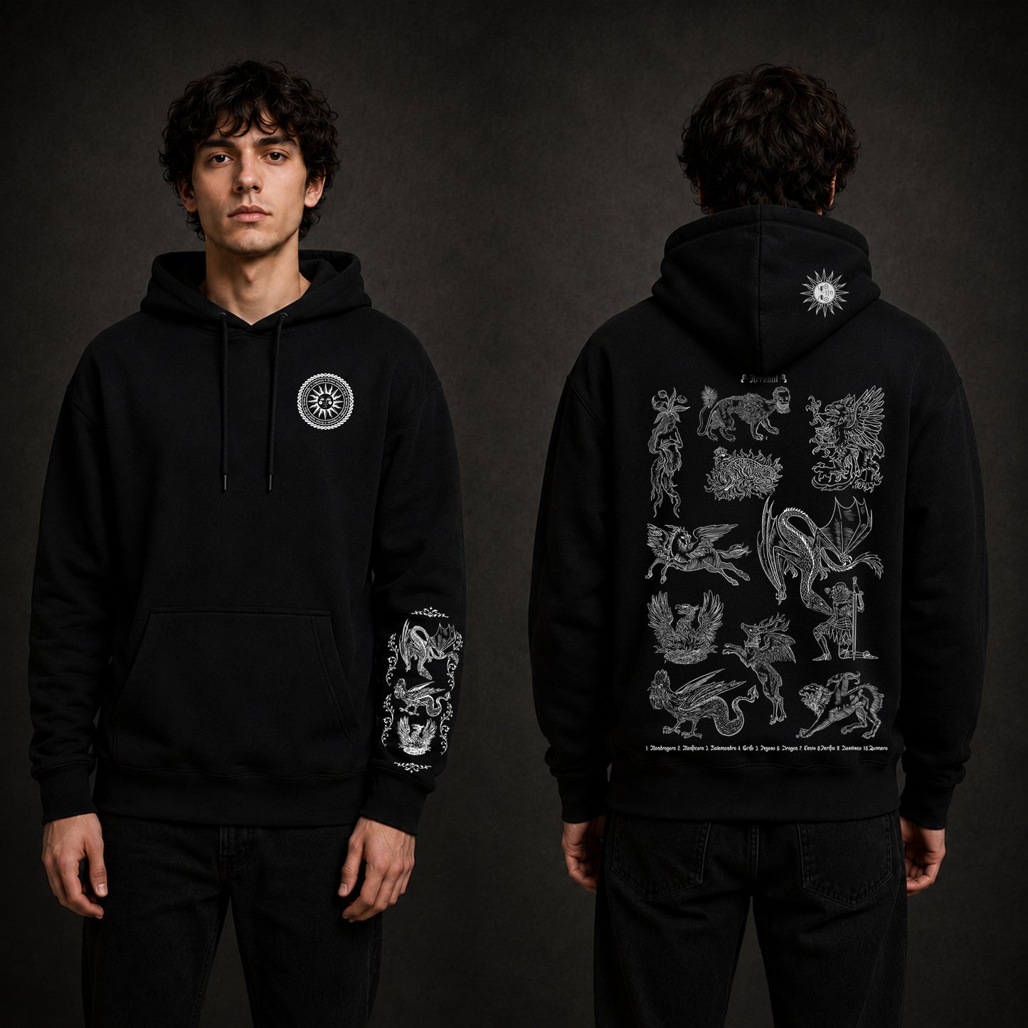 Poleron Bestiario Medieval (Unisex)