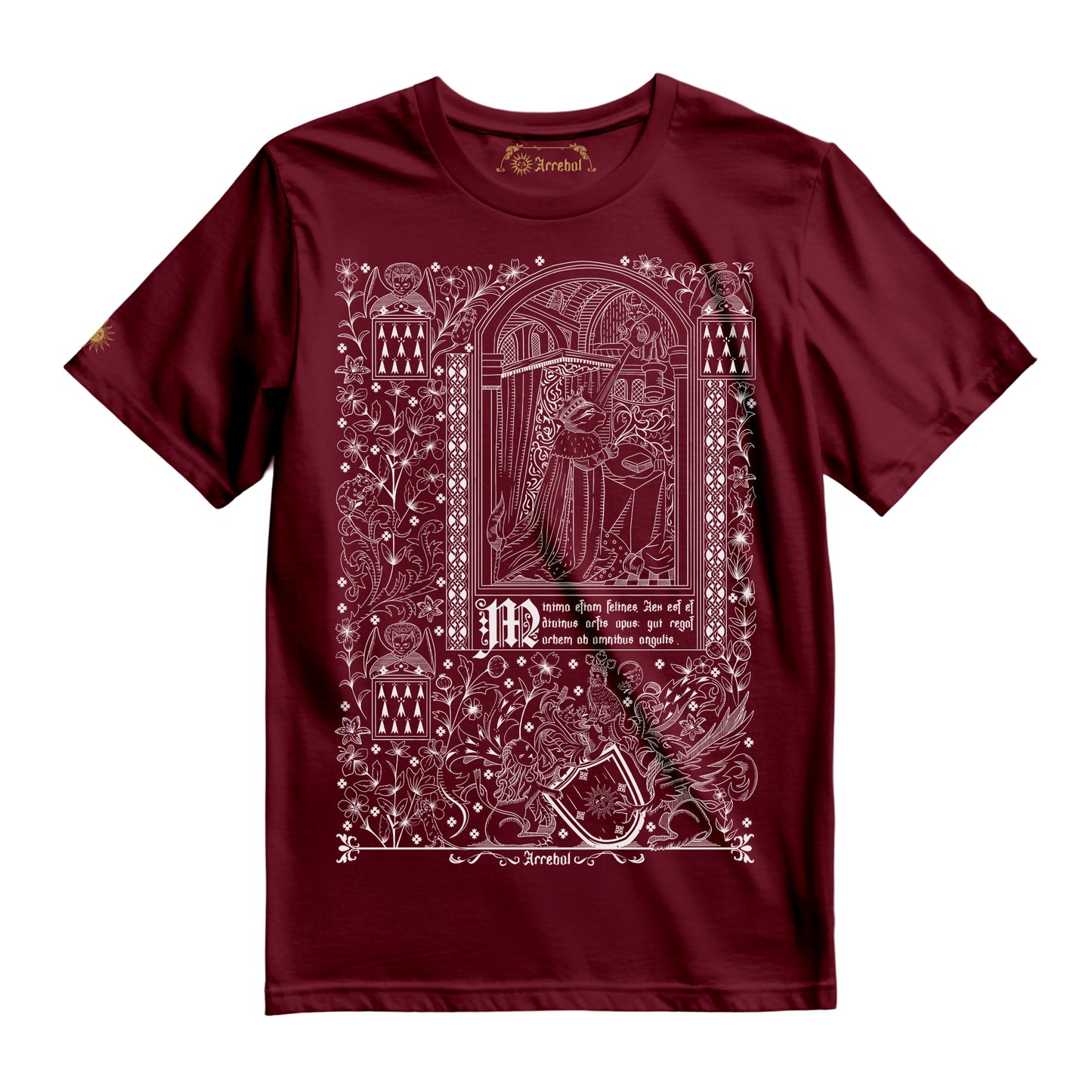 REY GATO - MEDIEVAL - ANIMALES - POLERA